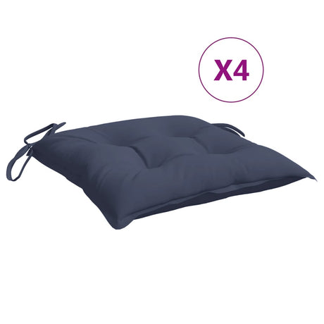 Vidaxx Stuhlkissen 4 Stück 50x50x7 cm Oxford-Stoff Marineblau