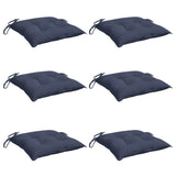 VidaXL Stuhlkissen 6 Stück 50x50x7 cm Oxford-Stoff Marineblau
