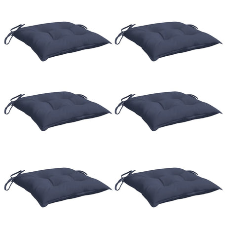 VidaXL Stuhlkissen 6 Stück 50x50x7 cm Oxford-Stoff Marineblau