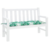 VidaXL Gartenbankkissen 120x50x7 cm Oxford-Stoff mit Blattmuster