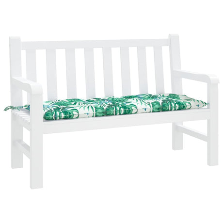 VidaXL Gartenbankkissen 120x50x7 cm Oxford-Stoff mit Blattmuster
