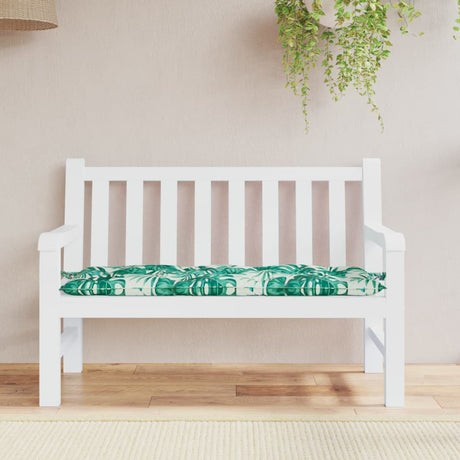 VidaXL Gartenbankkissen 120x50x7 cm Oxford-Stoff mit Blattmuster