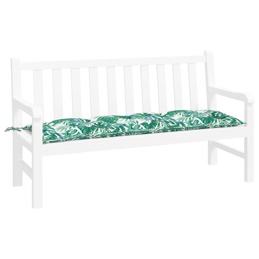 Vidaxx Gartenbankauflage 150x50x7 cm Oxford-Stoff Blattmuster