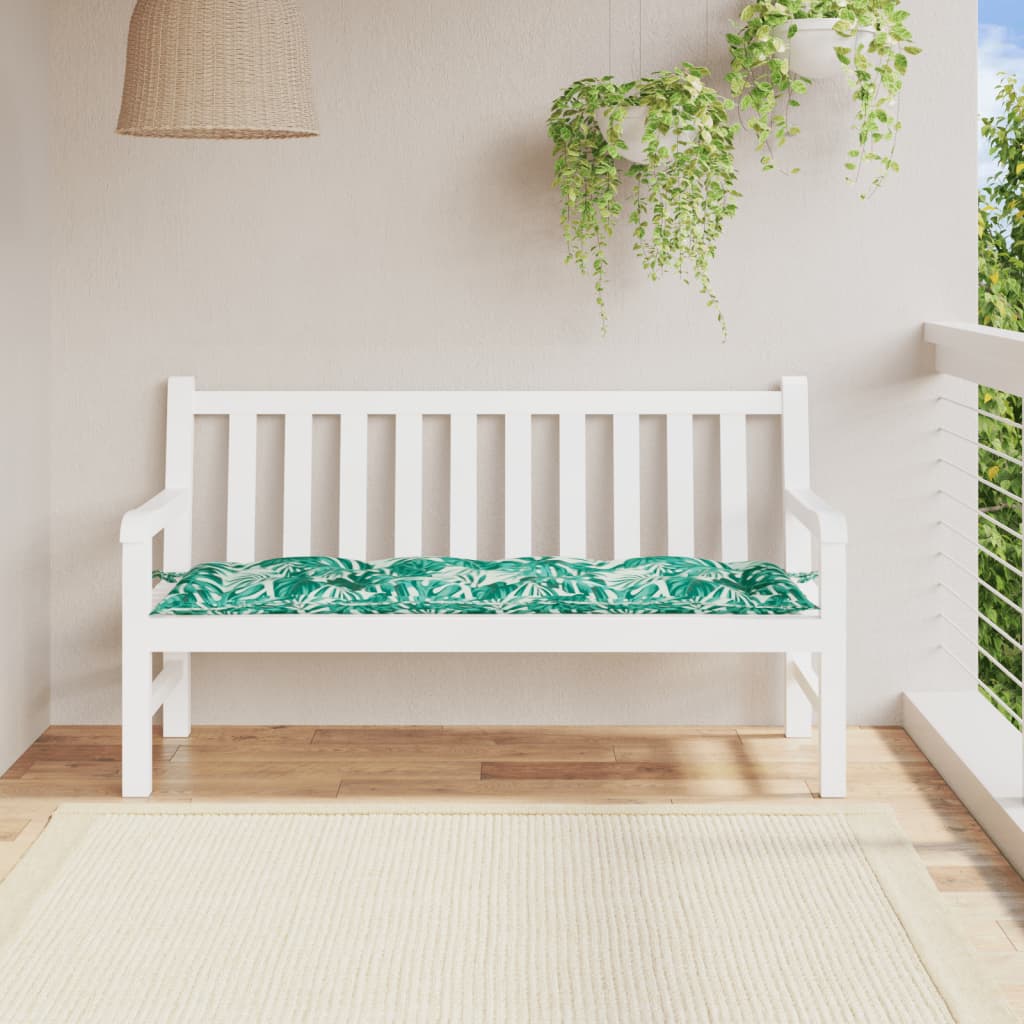 Vidaxx Gartenbankauflage 150x50x7 cm Oxford-Stoff Blattmuster