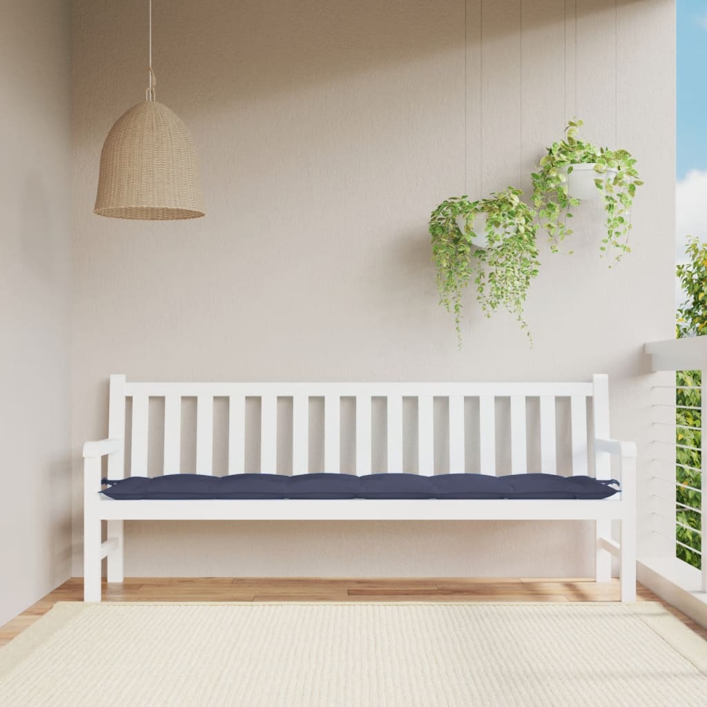 Vidaxx Gartenbankauflage 200x50x7 cm Oxford-Stoff Marineblau