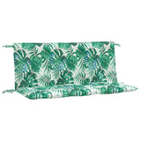 Vidaxx Gartenbankauflagen 2 Stück Blattmuster 120x50x7 cm Oxford-Stoff