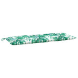 Vidaxx Gartenbankauflagen 2 Stück Blattmuster 120x50x7 cm Oxford-Stoff