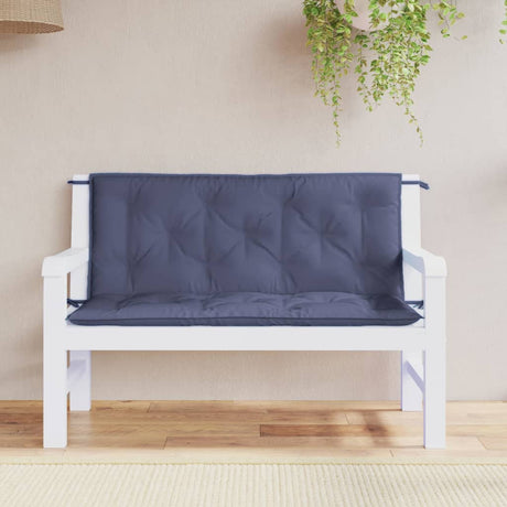 Vidaxx Gartenbankauflagen 2 Stück 120x50x7 cm Oxford-Stoff Marineblau