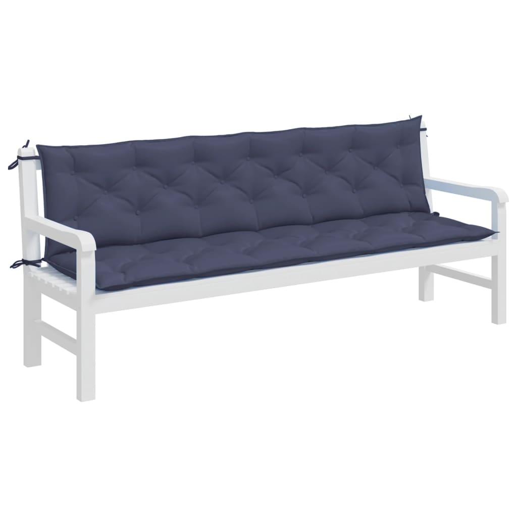 Vidaxx Gartenbankauflagen 2 Stück 200x50x7 cm Oxford-Stoff Marineblau