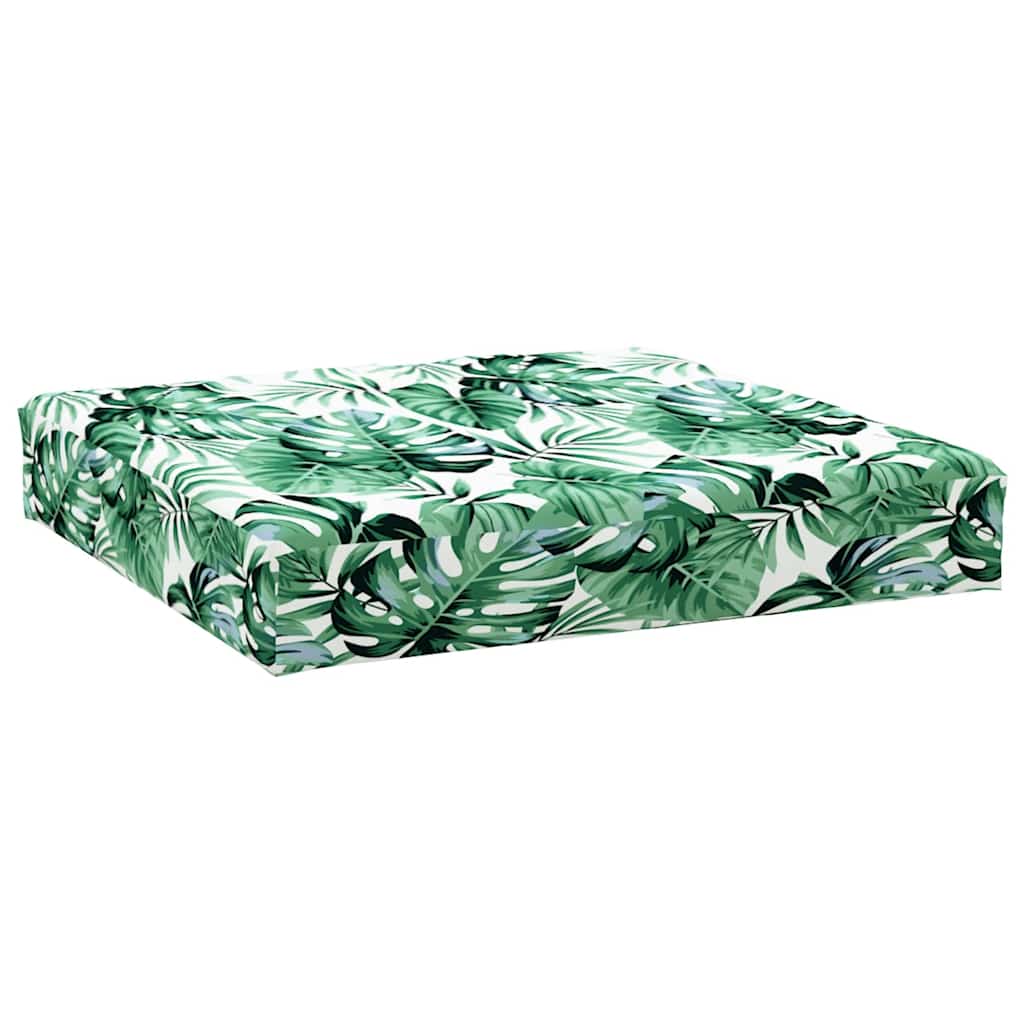 VidaXL Palettenkissen Blattmuster 60x60x9,5 cm Oxford-Stoff