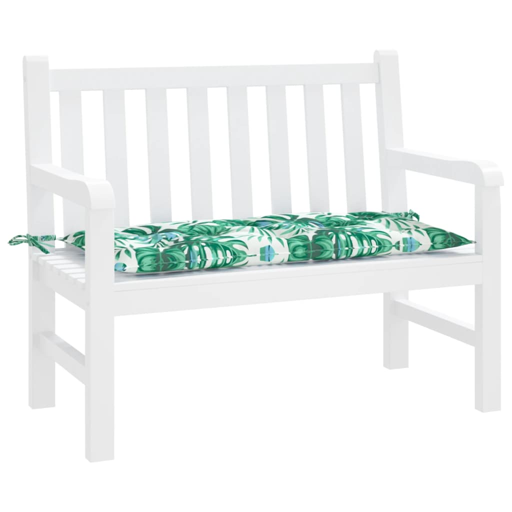 Vidaxx Gartenbankauflage 110x50x7 cm Oxford-Stoff mit Blattmuster