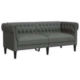 Vidaxl tweezitsbank chesterfield-stijl stof donkergrijs