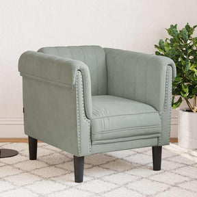 Vidaxl fauteuil fluweel lichtgrijs