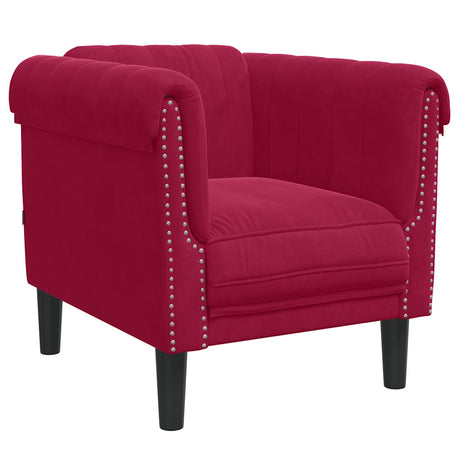Vidaxl fauteuil fluweel wijnrood