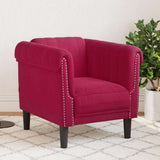 Vidaxl fauteuil fluweel wijnrood