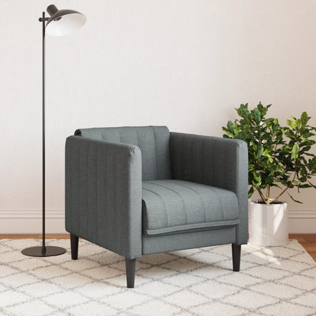 Vidaxl fauteuil stof donkergrijs
