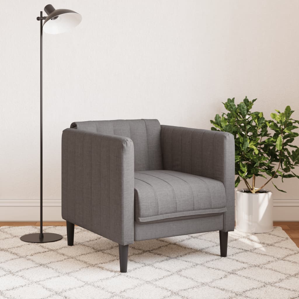 Vidaxl fauteuil stof taupe