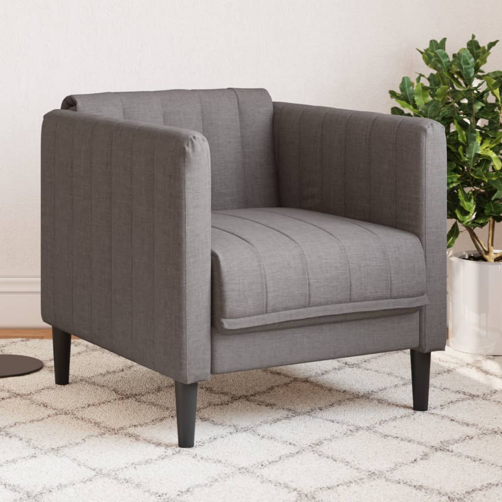Vidaxl fauteuil stof taupe