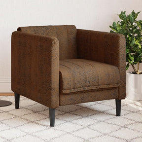 Vidaxl fauteuil kunstsuède bruin