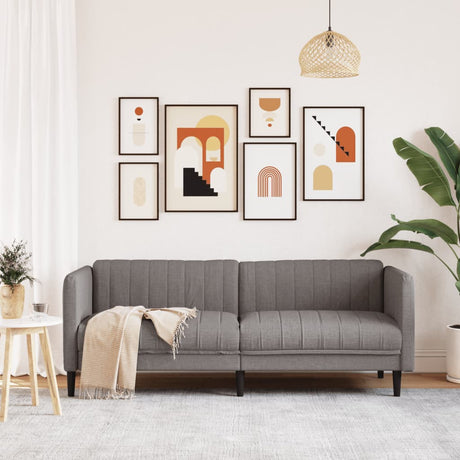 Vidaxl driezitsbank stof taupe