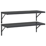 Vidaxl wandschappen 2 st 100x40 cm roestvrijstaal zwart