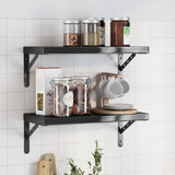 Vidaxl wandschappen 2 st 50x23,5 cm roestvrijstaal zwart