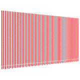 VidaXL Ersatztuch für Markise gestreift 6x3 m rot und weiß