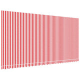 Vidaxx Ersatztuch für Markise gestreift 6x3 m rot-weiß