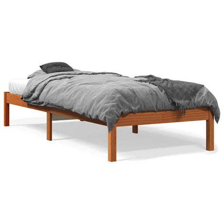 Vidaxl bedframe zonder matras massief grenenhout wasbruin 90x200 cm