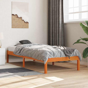 Vidaxl bedframe zonder matras massief grenenhout wasbruin 100x200 cm