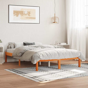 Vidaxl bedframe zonder matras massief grenenhout wasbruin 140x200 cm