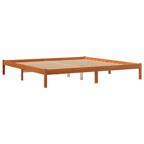 Vidaxl bedframe zonder matras massief grenenhout wasbruin 200x200 cm