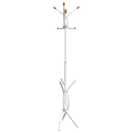 VidaXL Garderobenständer 176 cm pulverbeschichtetes Eisen weiß