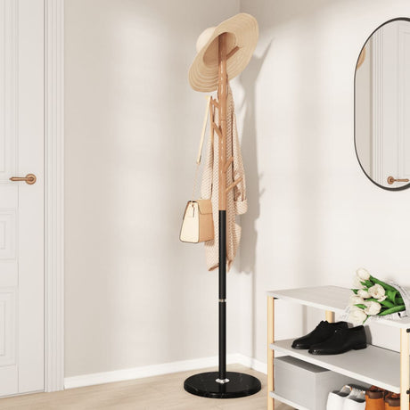 VidaXL Garderobenständer 172 cm pulverbeschichtetes Eisen schwarz