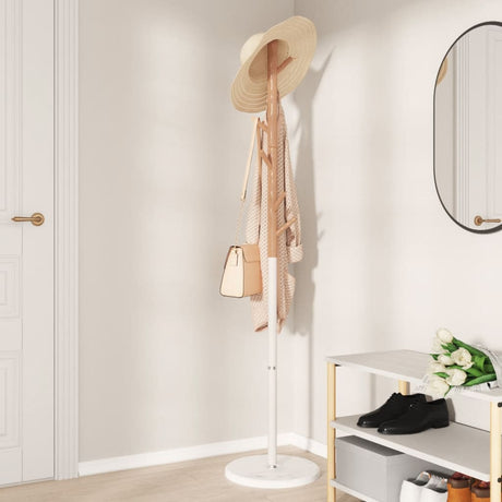 VidaXL Garderobenständer 172 cm pulverbeschichtetes Eisen weiß