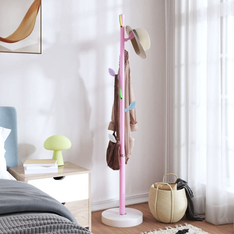 VidaXL Garderobenständer 172 cm pulverbeschichtetes Eisen rosa