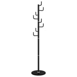 VidaXL Garderobenständer 183 cm pulverbeschichtetes Eisen schwarz