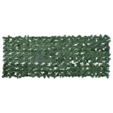Vidaxxl Balkonschirm mit dunkelgrünen Blättern 200x75 cm