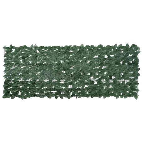 Vidaxxl Balkonschirm mit dunkelgrünen Blättern 200x75 cm