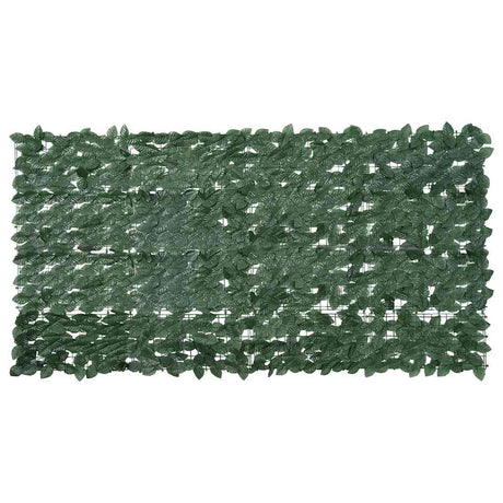 Vidaxxl Balkonschirm mit dunkelgrünen Blättern 200x100 cm