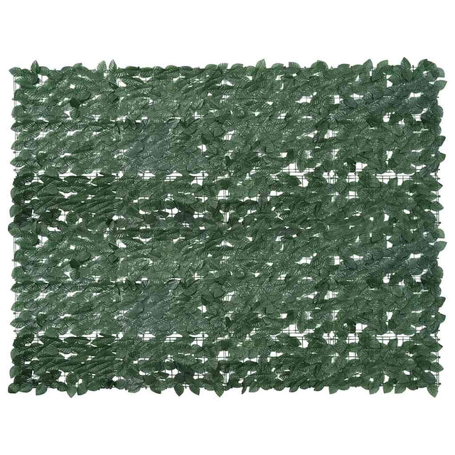 Vidaxxl Balkonschirm mit dunkelgrünen Blättern 200x150 cm
