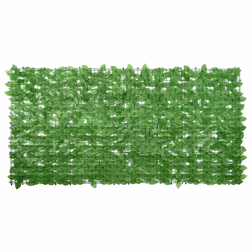 VidaXL Balkonschirm mit grünen Blättern 200x100 cm