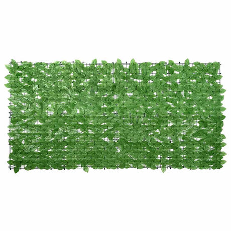 VidaXL Balkonschirm mit grünen Blättern 200x100 cm