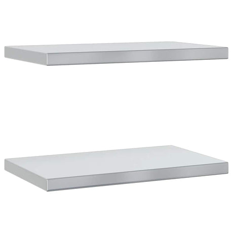 Vidaxl wandschappen 2 st 50x30 cm roestvrijstaal zilverkleurig