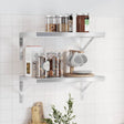 Vidaxl wandschappen 2 st 50x30 cm roestvrijstaal zilverkleurig