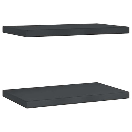 Vidaxl wandschappen 2 st 50x30 cm roestvrijstaal zwart