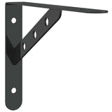 Vidaxl plankdragers 4 st 23,5x2,5x15,5 cm roestvrijstaal zwart