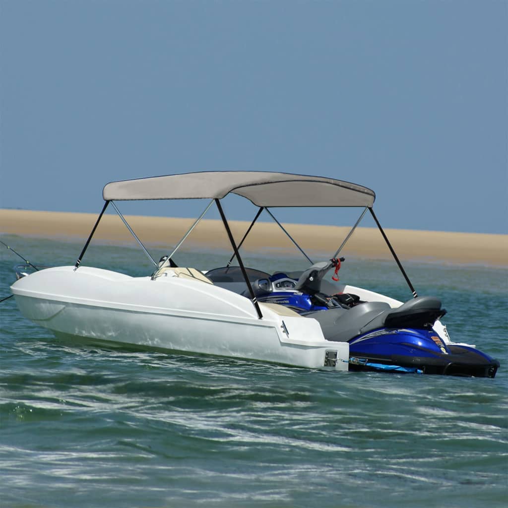 VidaXL Bimini-Top 2 Bögen 180x130x110 cm grau