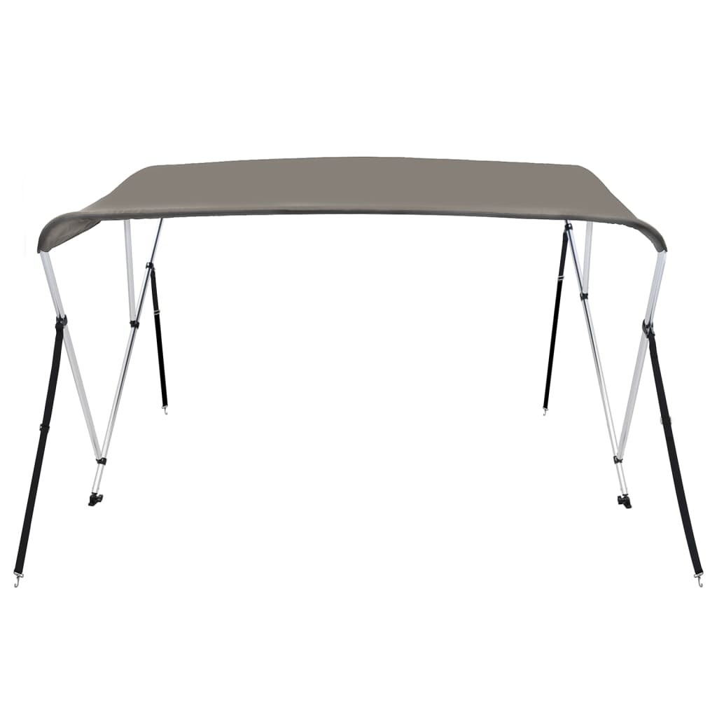 VidaXL Bimini-Top 3 Bögen 183x140x137 cm grau
