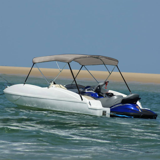 VidaXL Bimini-Top 3 Bögen 183x160x137 cm grau